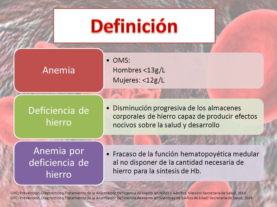 que causa la anemia por deficiencia de hierro